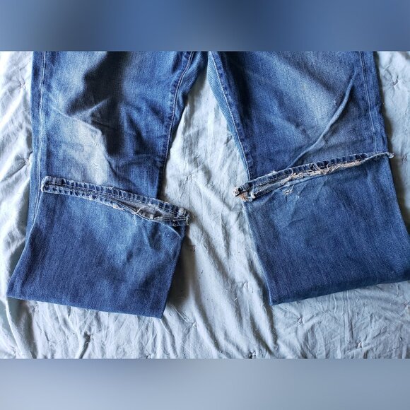 Abercrombie & Fitch Vintage Distressed Blue Jeans (32x32) Y2K - Picture 6 of 10